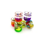 Multicolor Glass Gel Candles Vibrant Colors- (Pack of 06 Pcs)